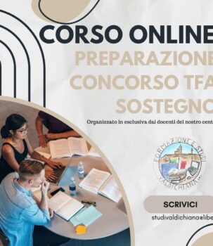 CORSO DI PREPARAZIONE AL CONCORSO TFA SOSTEGNO